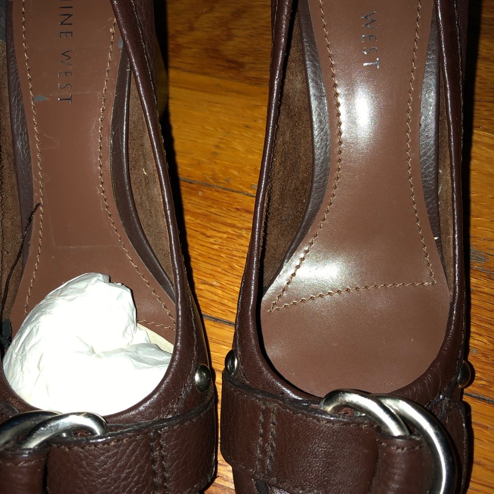Nine West Dark Brown Heeled Shoes